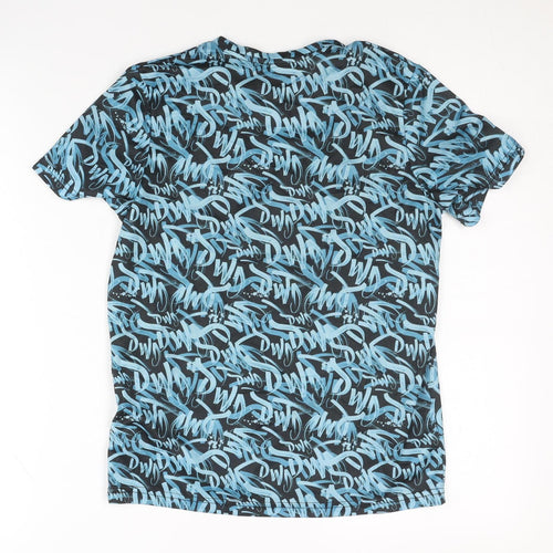 C&A Boys Blue Graphic Print T-Shirt Size 18