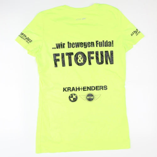 Stedman Women's Yellow Active T-Shirt, Gym Wear, Size Regular
