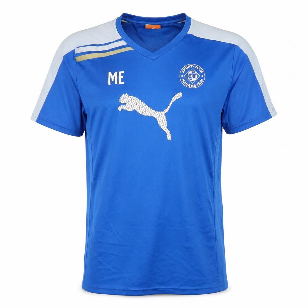Puma Men's Blue Jersey T-Shirt L - Sporty Gym Wear