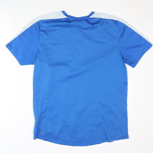 Puma Men's Blue Jersey T-Shirt L - Sporty Gym Wear