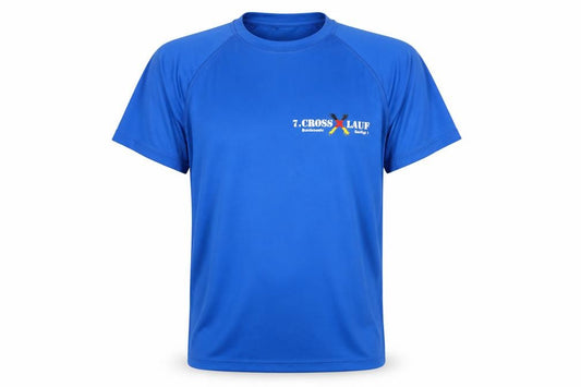Front view of JHK Blue Men's T-Shirt, Medium, Activewear Style