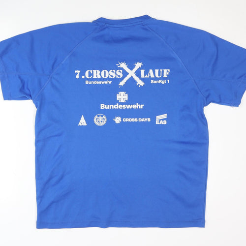 JHK Blue Men's T-Shirt, Medium, Activewear Style