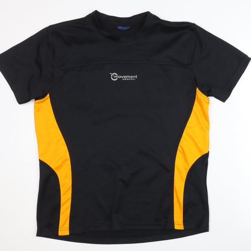 Movement Session Men's Black T-Shirt - Gym Fit, Size M