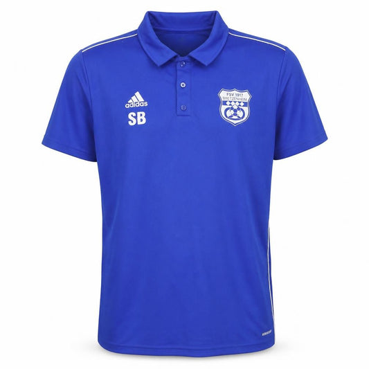 Front view of Adidas Men's Blue XL Polo Football Jersey