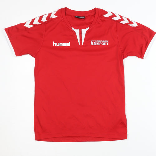 Hummel Boys Red Jersey T-Shirt, Size 12-13 Years