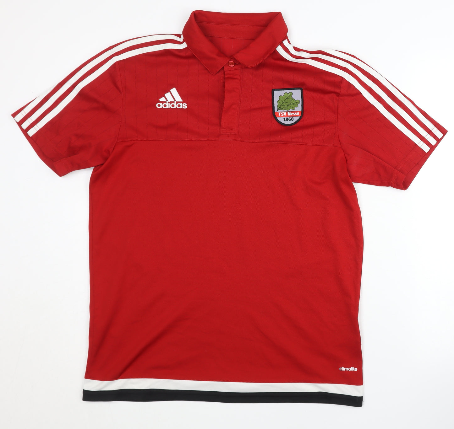 Adidas Men's Red Polo Shirt Medium Jersey