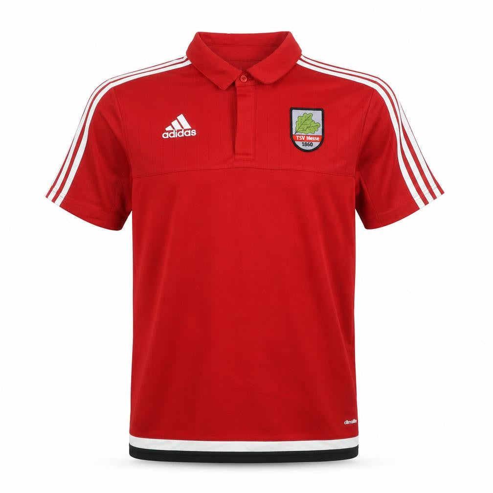 Front view of Adidas Men's Red Polo Shirt Medium Jersey