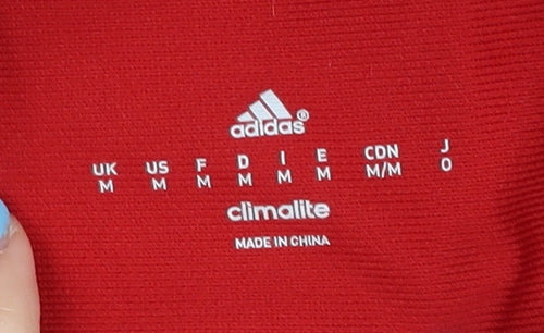 Adidas Men's Red Polo Shirt Medium Jersey