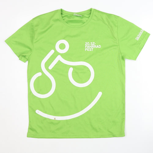 DEE Men's Green Cycling T-Shirt S Breathable Sportswear