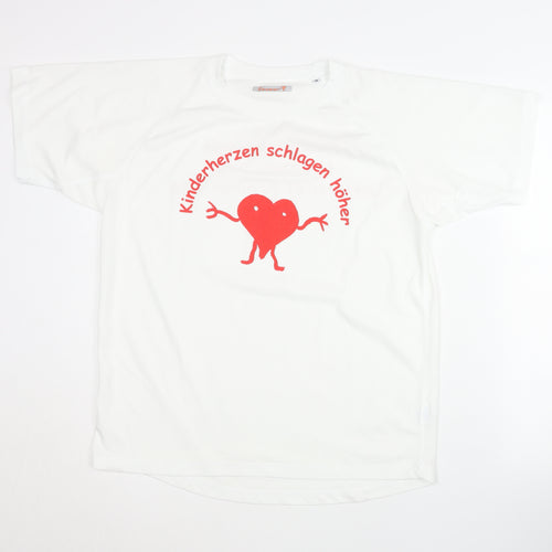 Seven-T Men's White Graphic Print T-Shirt M