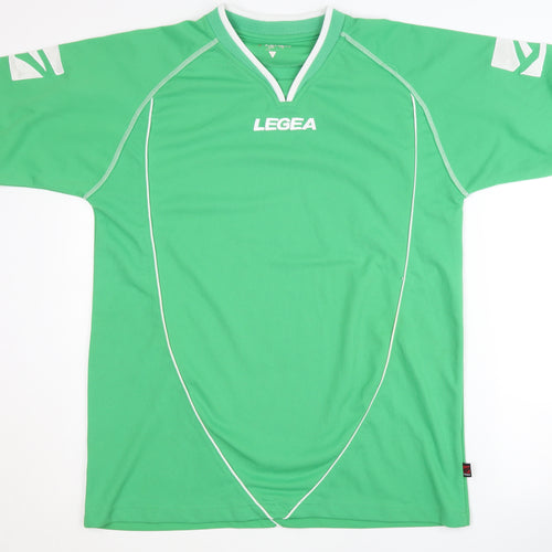 Legea Men's Green Jersey L Sports V-Neck