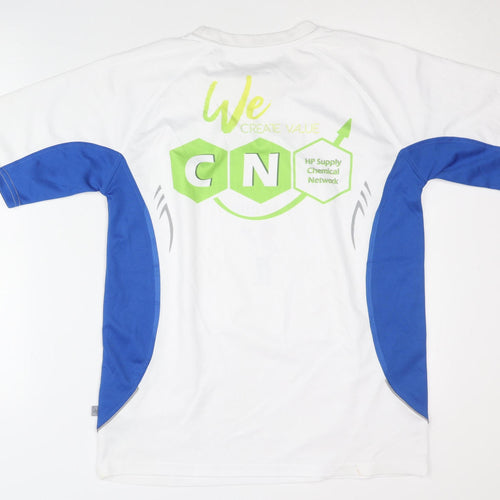 James & Nicholson Men's Blue & White Graphic T-Shirt