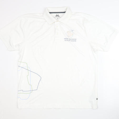 Tee Jays Men's White Polo Shirt L