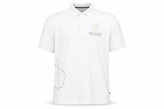 Front view of Tee Jays Men's White Polo Shirt L