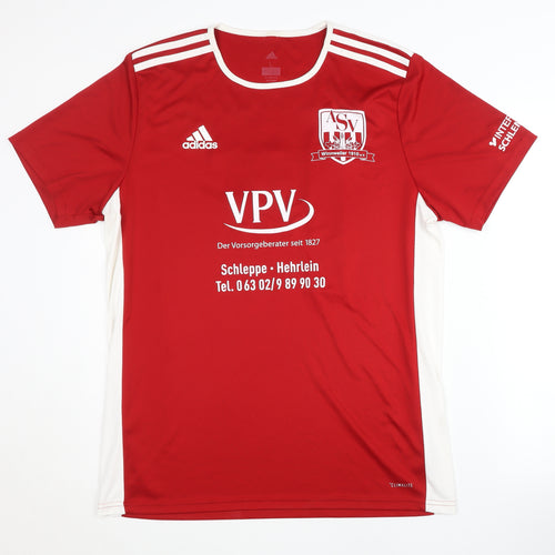 Adidas Men’s Red Football Jersey L Moisture Wicking