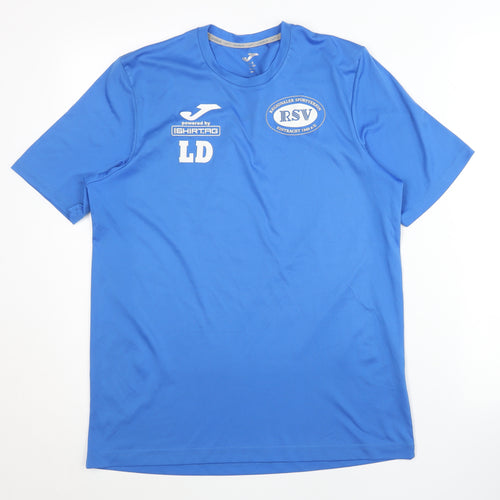 Joma Men's Blue Gym T-Shirt, Size S, Breathable