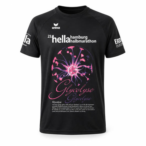 Erima Men's Black Graphic Print Jersey T-Shirt, Size S