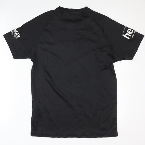 Erima Men's Black Graphic Print Jersey T-Shirt, Size S