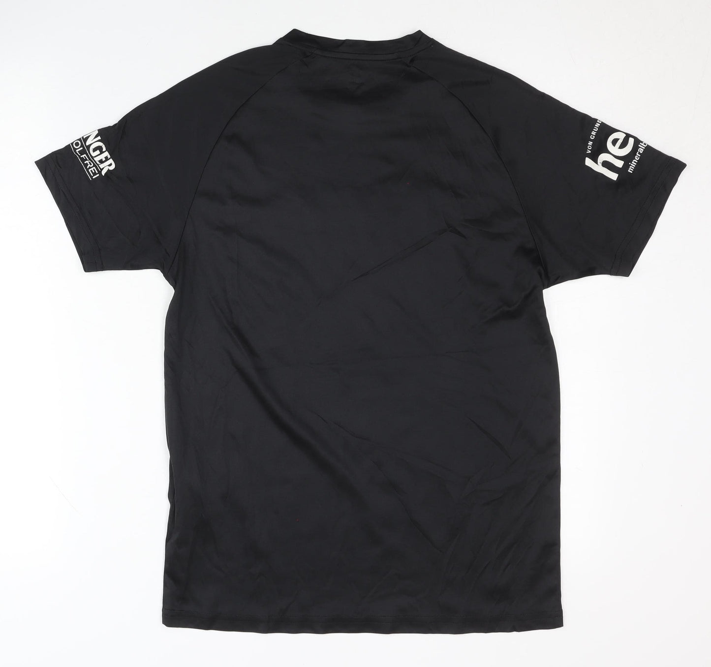 Erima Men's Black Graphic Print Jersey T-Shirt, Size S