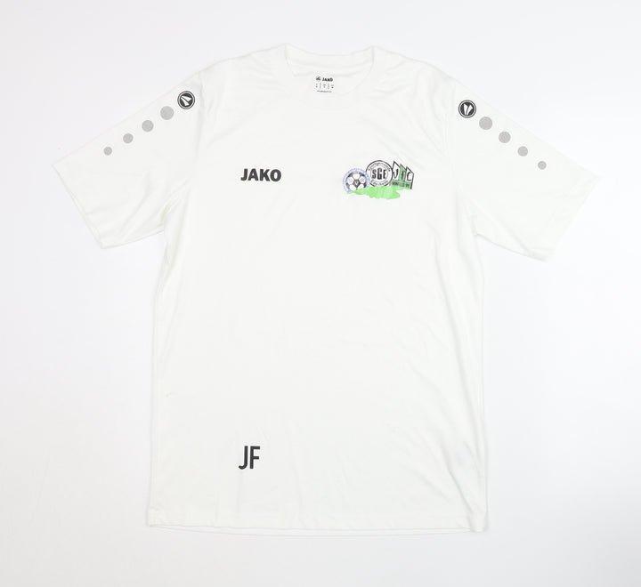 Jako Men's White S T-Shirt Logo Sports Activewear