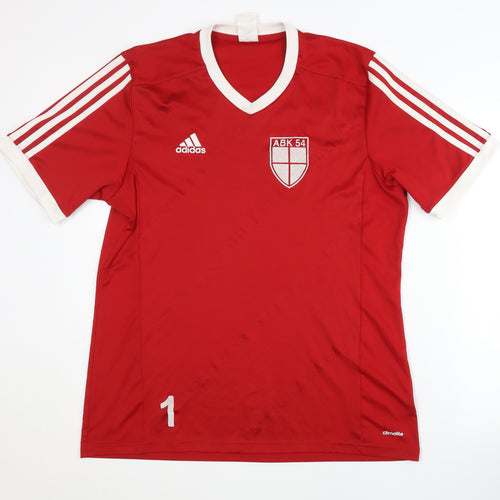 Adidas Men's Red Football Jersey L