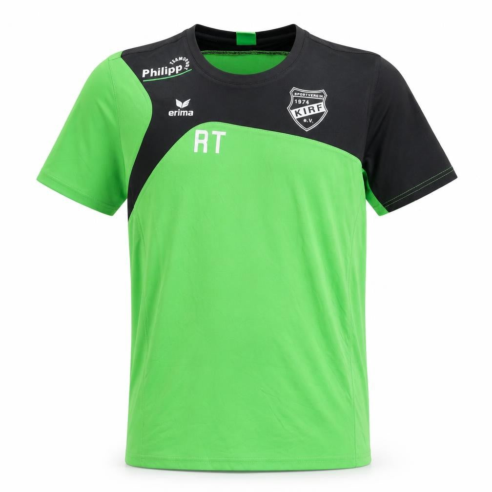 Erima Men's Green Black L Colourblock Jersey T-Shirt