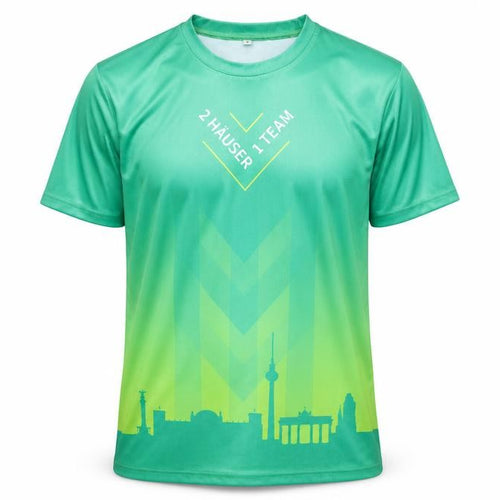Berlin Unisex Green Graphic Print Jersey T-Shirt M
