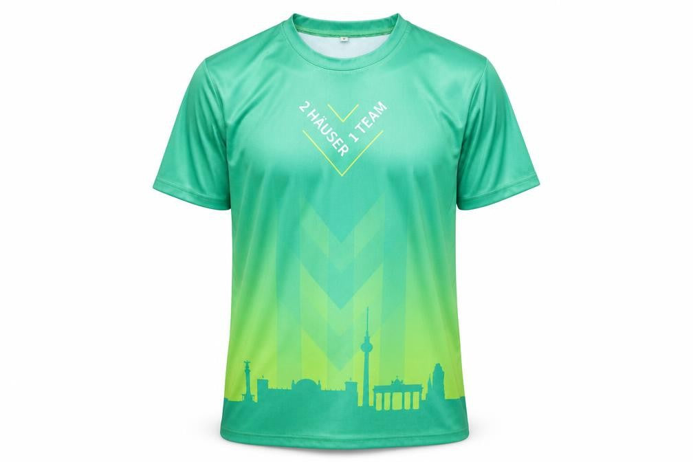 Berlin Unisex Green Graphic Print Jersey T-Shirt M