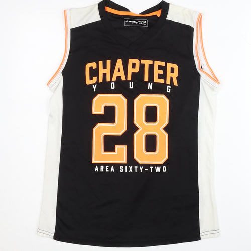 Chapter Young Boys Black Tank Top 12-14 Years Sleeveless Jersey
