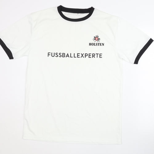 Holsten Men's White Ringer T-Shirt L