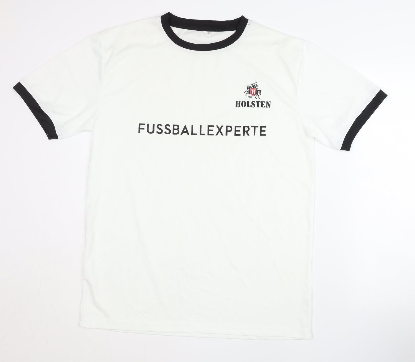 Holsten Men's White Ringer T-Shirt L