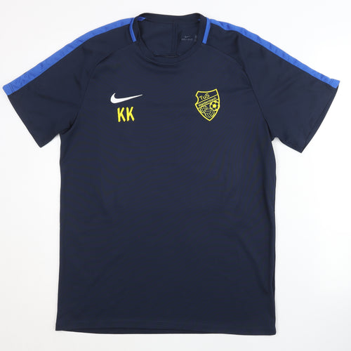 Nike Men's Blue Jersey T-Shirt Size L