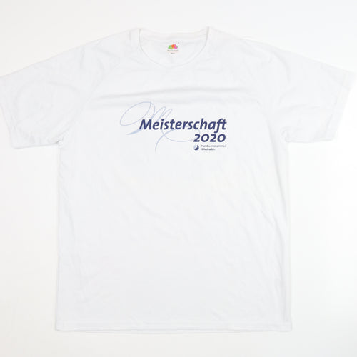 Fruit of the Loom Men's White L T-Shirt Graphic Print