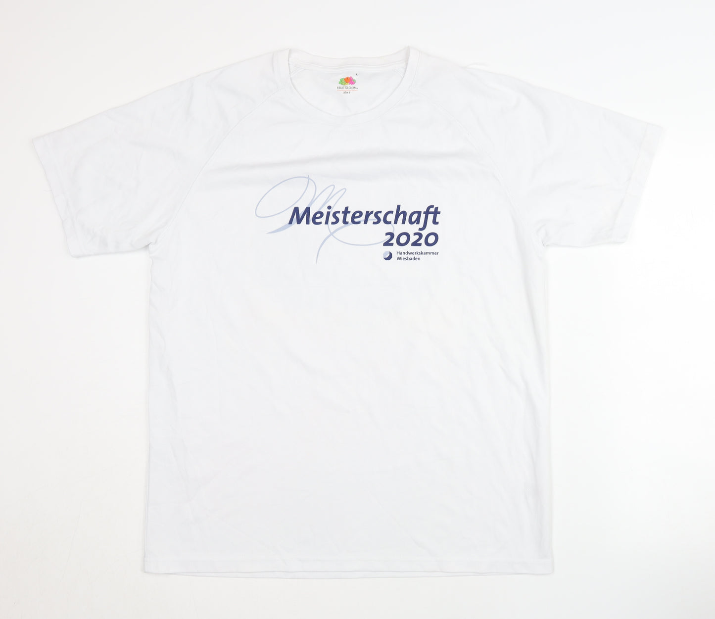 Fruit of the Loom Men's White L T-Shirt Graphic Print