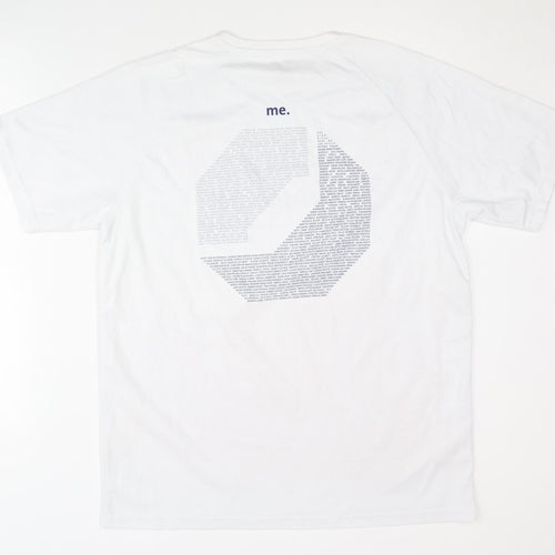 Fruit of the Loom Men's White L T-Shirt Graphic Print
