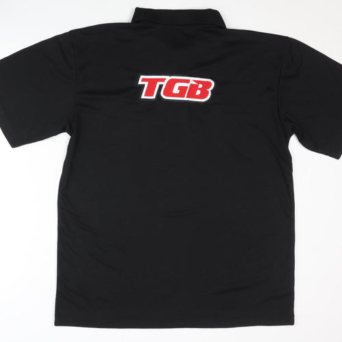 TGB Men's Black Polo Shirt 2XL Embroidered Logo
