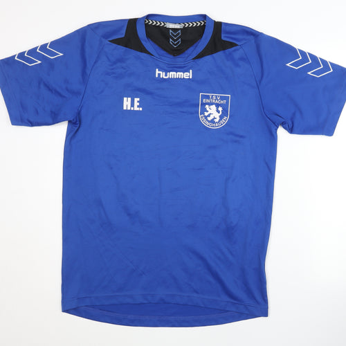 Hummel Blue Men's Football Jersey, Size M, Breathable Activewear