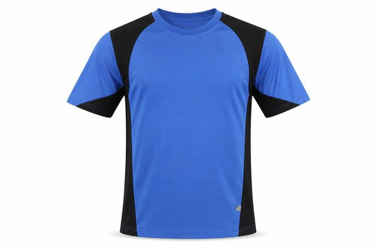 Front view of James & Nicholson Men's Blue T-Shirt S