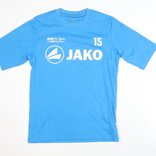 Jako Men's Blue XS Jersey T-Shirt with Logo