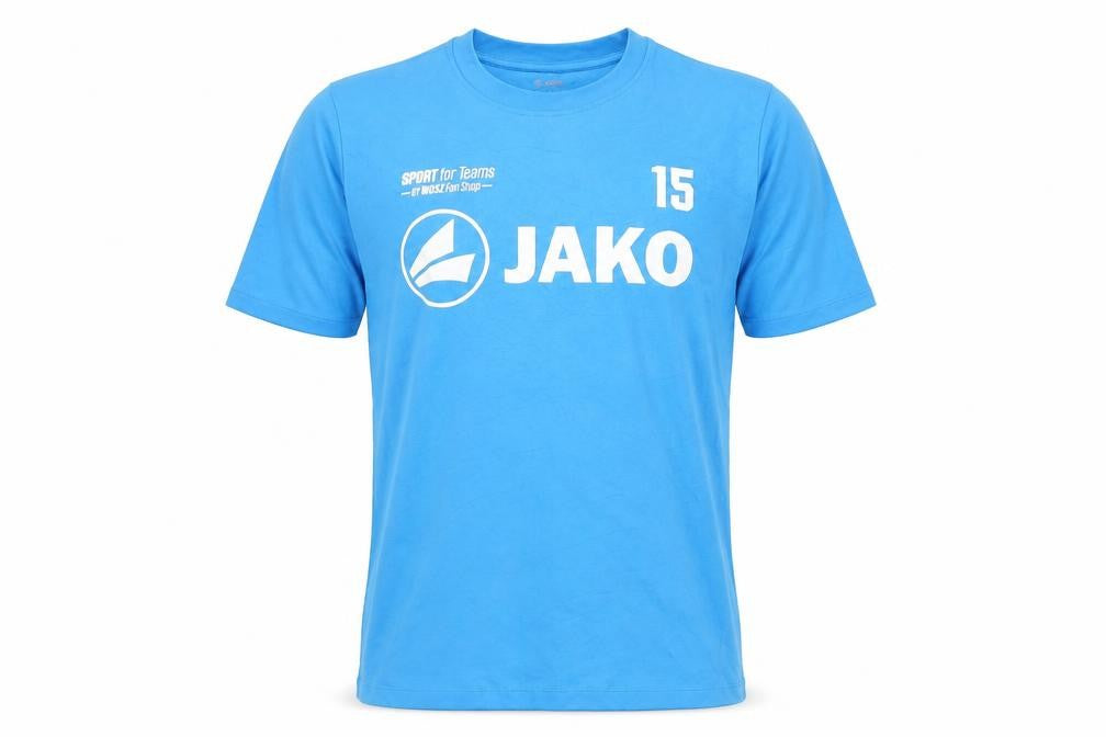 Jako Men's Blue XS Jersey T-Shirt with Logo