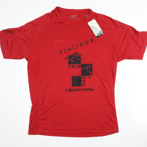 JAKO Men's Red L Jersey T-Shirt for Triathlon
