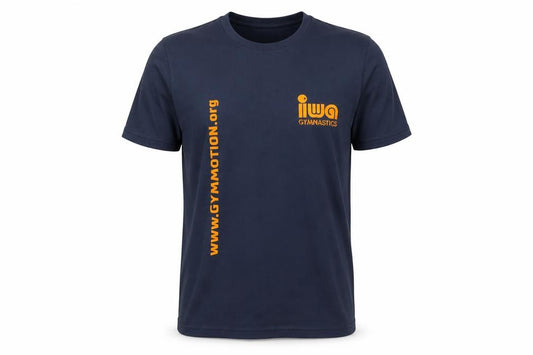 Front view of James & Nicholson Men's Blue Sports T-Shirt, size S