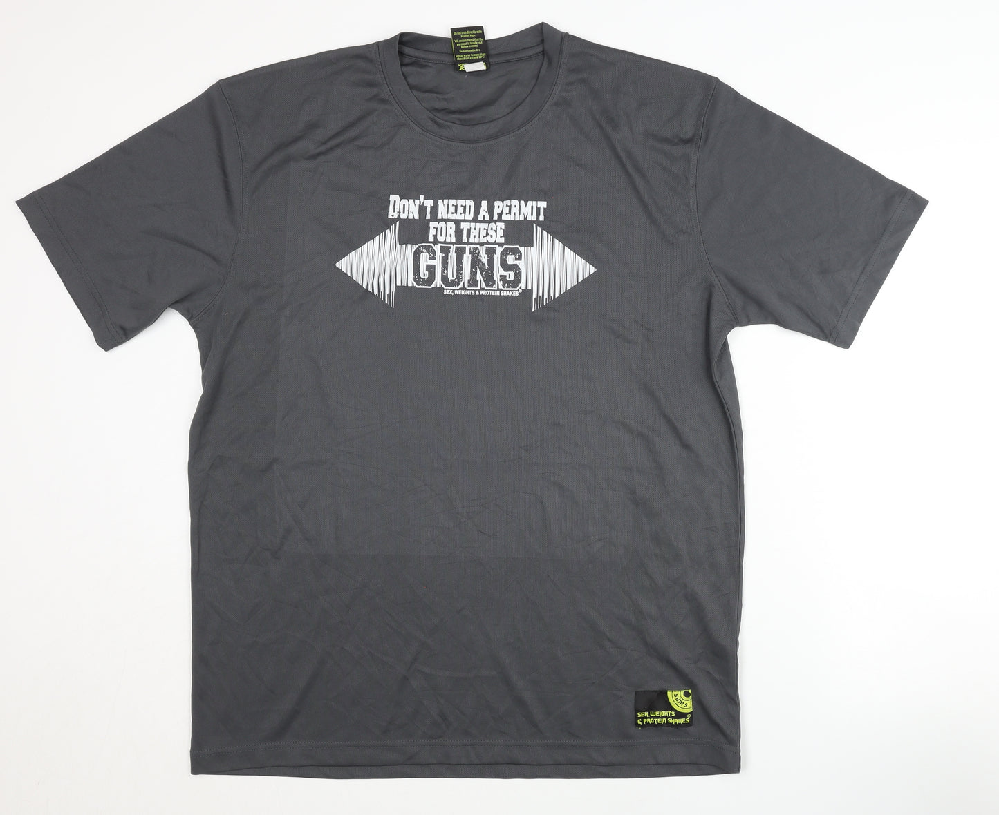 Sex Weights & Protein Shakes Men’s Grey XL T-Shirt