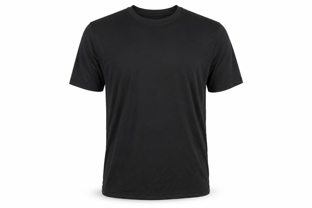 Front view of Neutral Men's Black Medium Basic T-Shirt