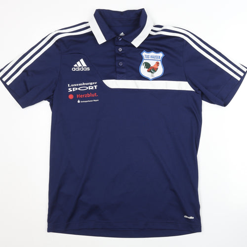 Adidas Men's Blue Medium Polo Shirt - Sports Jersey