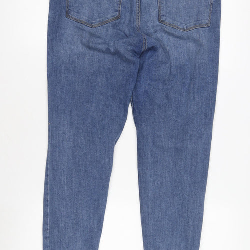 Primark Women's Blue Skinny Distressed Jeans Size 16
