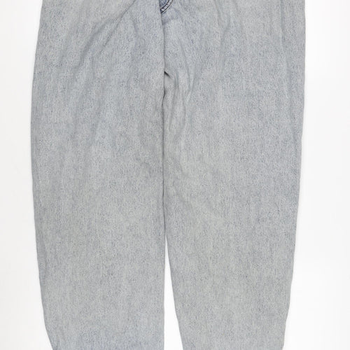 PrettyLittleThing Women’s Blue Distressed Mom Jeans, Size 8