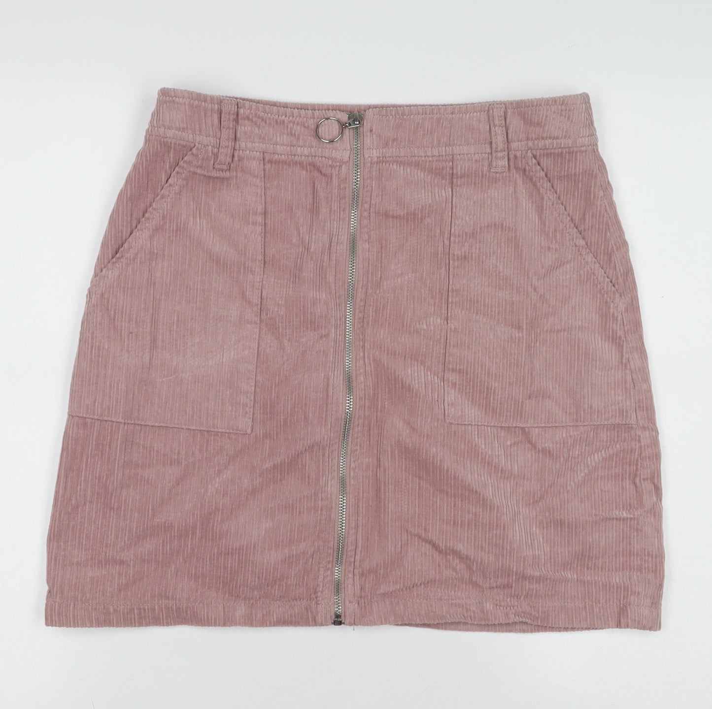 TU Women's Pink Corduroy Knee Length Skirt Size 10
