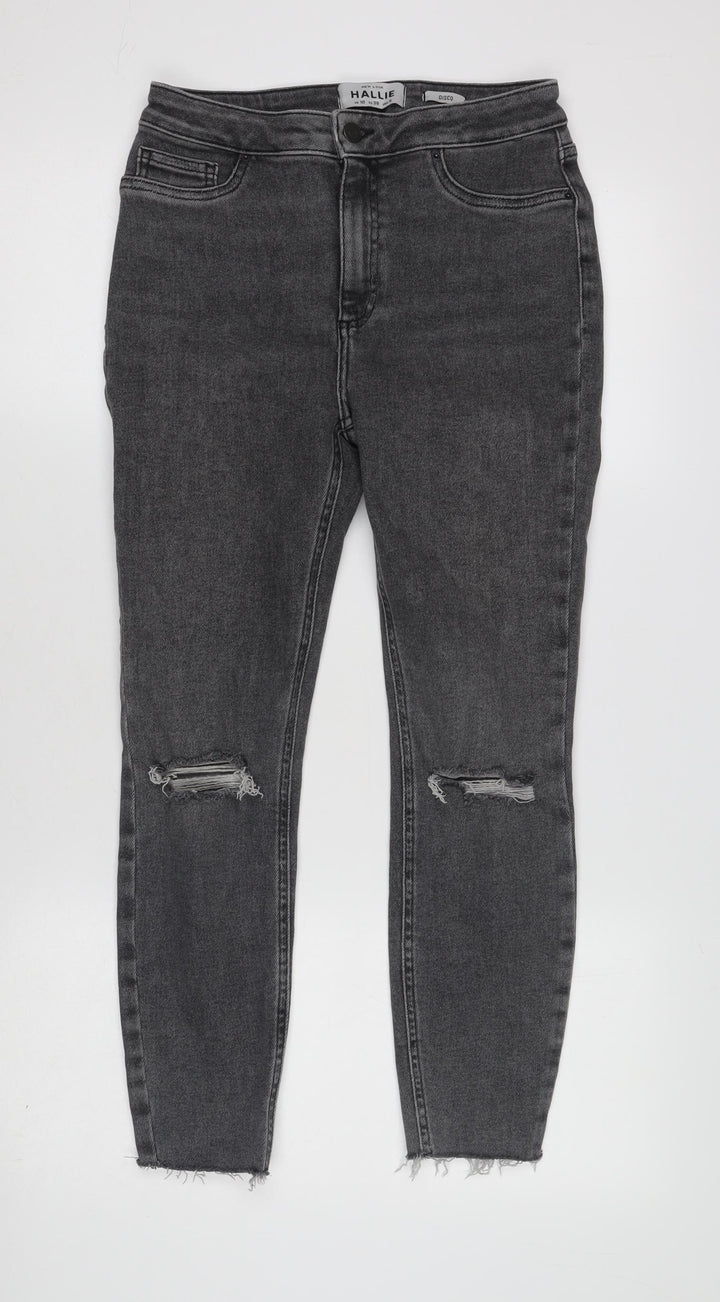 New Look Girls Black Skinny Jeans Size 10 Ripped