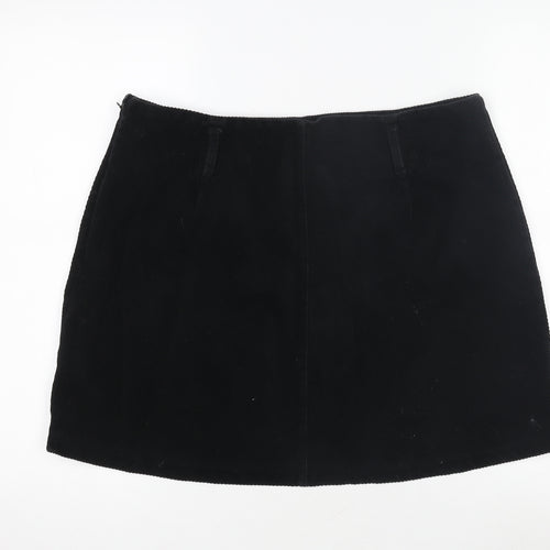 Denim Co Size 18 Short Black Corduroy Skirt